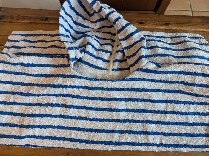 Poncho bain rayé petit bateau