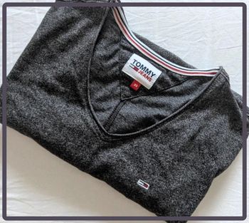T shirt Tommy Hilfiger taille S homme gris anthracite