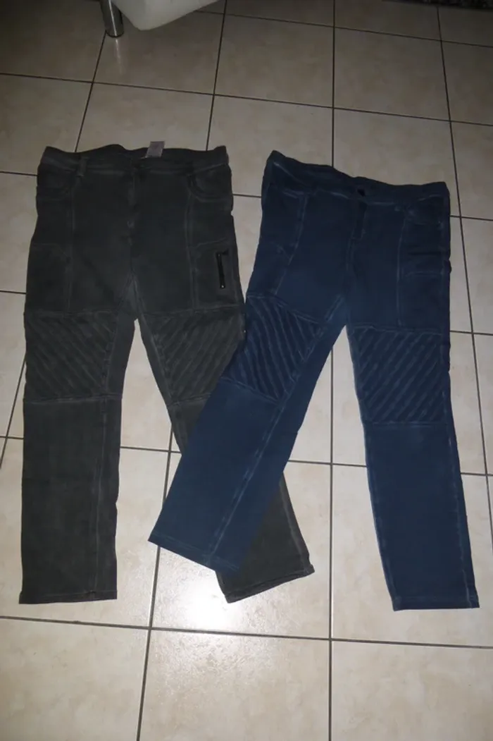 lot de 2 pantalons stretch taille haute ms mode taille 46