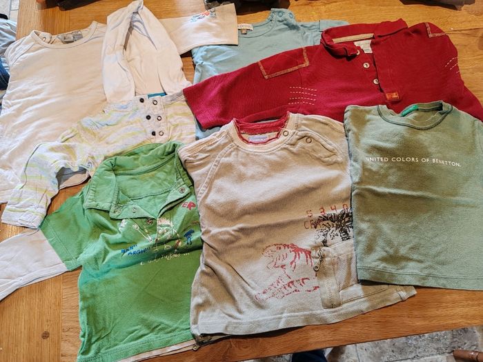 Lots de t-shirts manches longues et polo