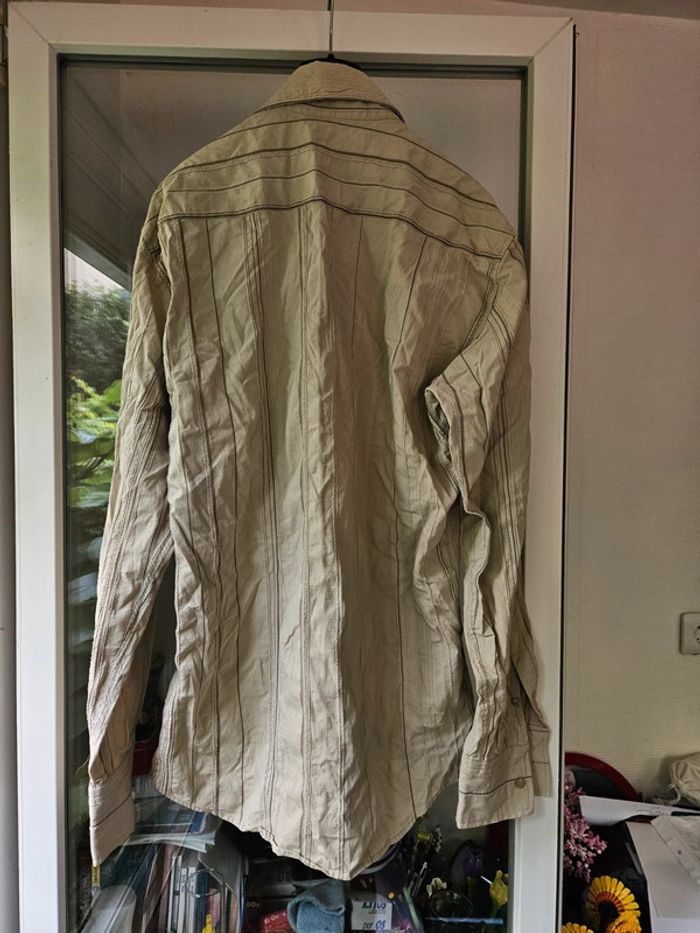 Chemise vintage crème taille 38 détails broderie - photo numéro 2