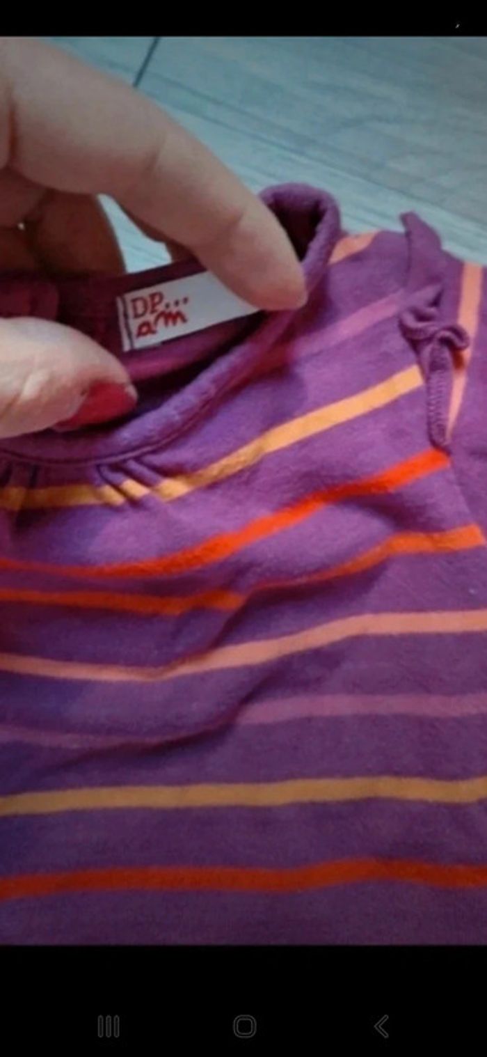 T-shirt à manches longues DPAM 3mois 60cm 👻 - photo numéro 2