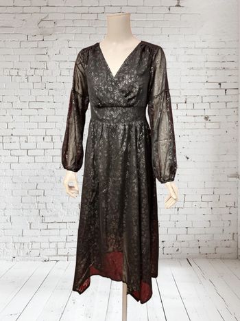 Cache Cache robe longue noir-argent * Taille 36 *