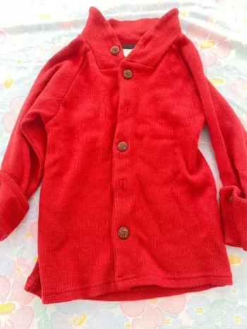 Gilet cardigan col bordeaux rasperry xL