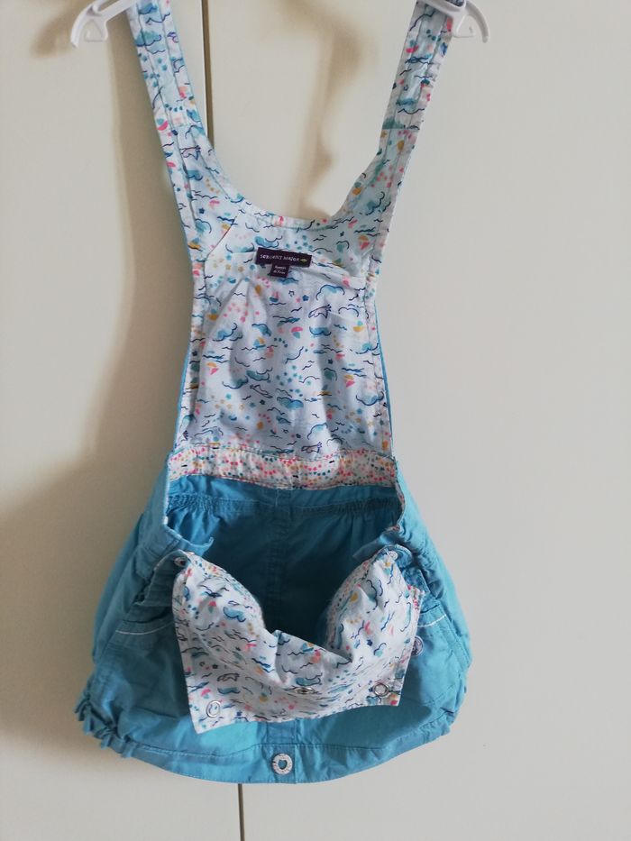 Robe salopette turquoise, 6 mois, Sergent Major, en très bon état - photo numéro 7