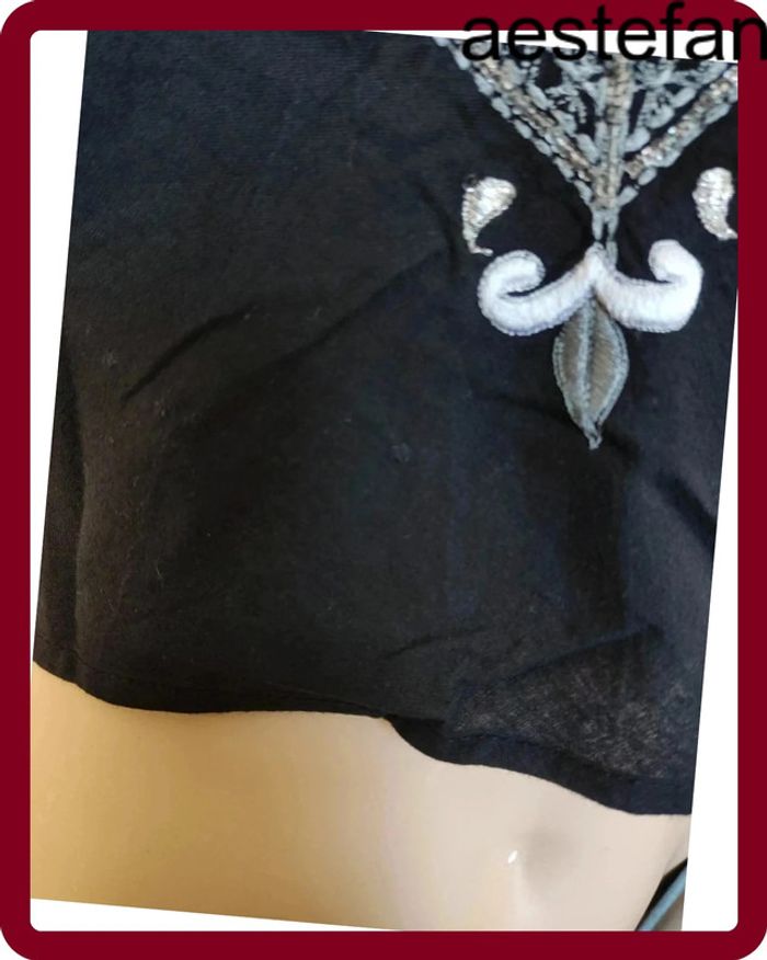 Crop top ou top bandanas noir - photo numéro 5