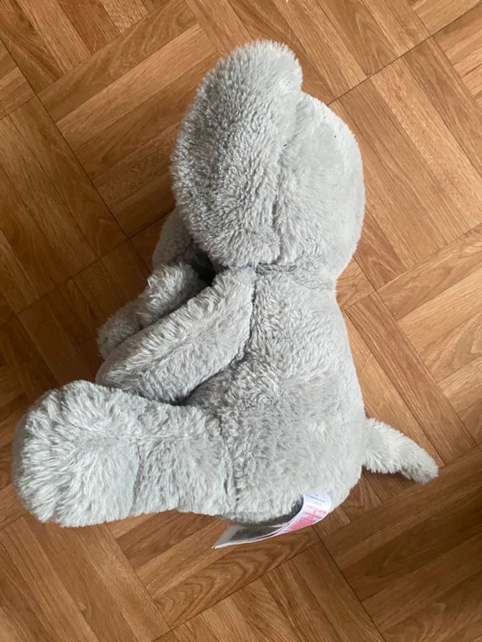 Peluche doudou Éléphant avec son bébé 30cm - photo numéro 2