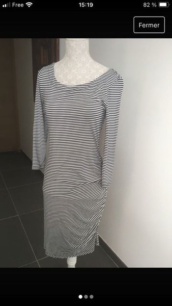 Robe marinière coton