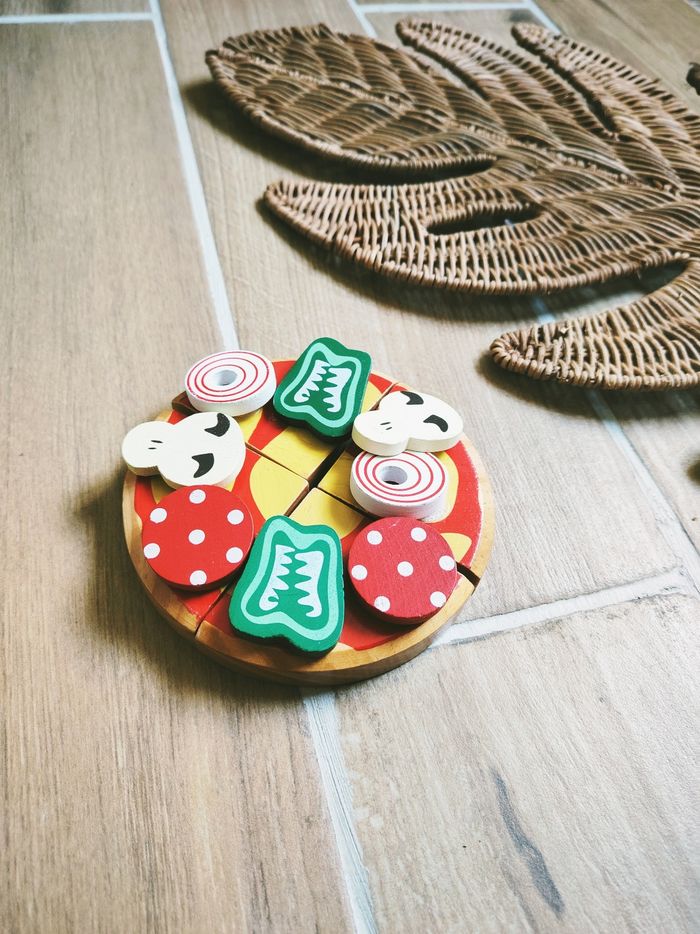 🍕Dinette parts de pizza à scratch en bois marque L'atelier du bois - photo numéro 2