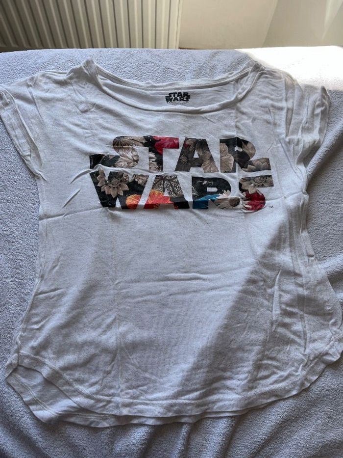 Tee shirt blanc pailletté Star Wars