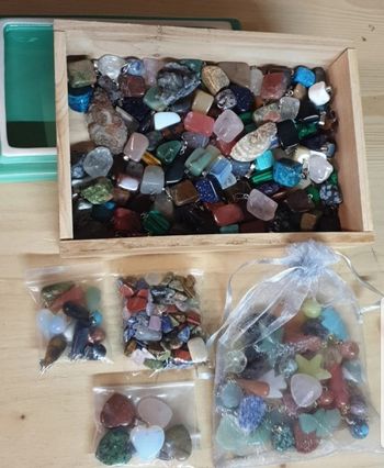 Lot collection pierres naturelles pour pendentif 