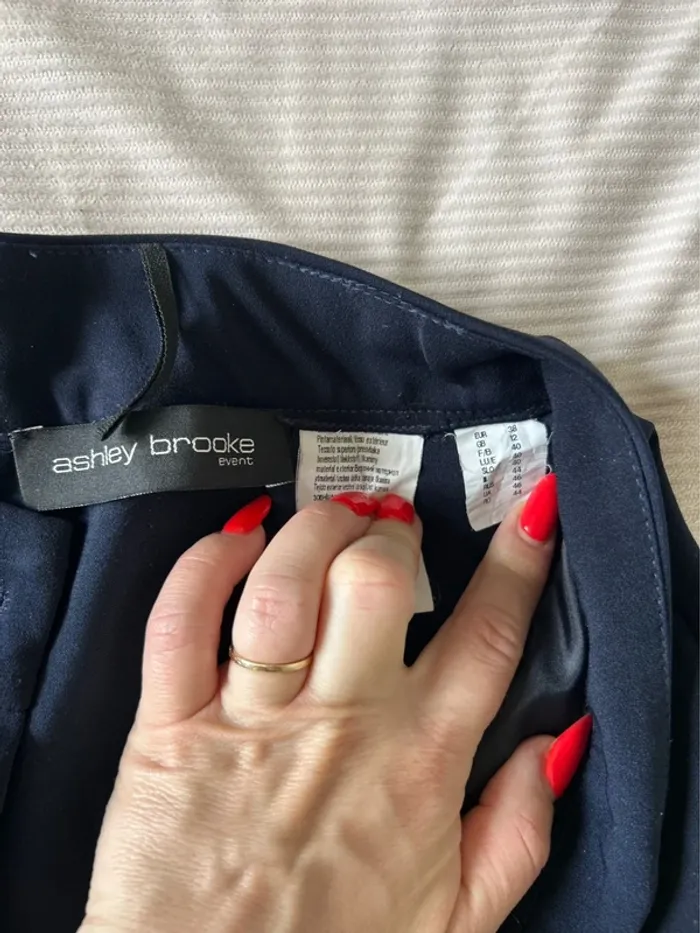 Pantalon bleu marine Ashley brooke taille 38 - photo numéro 4