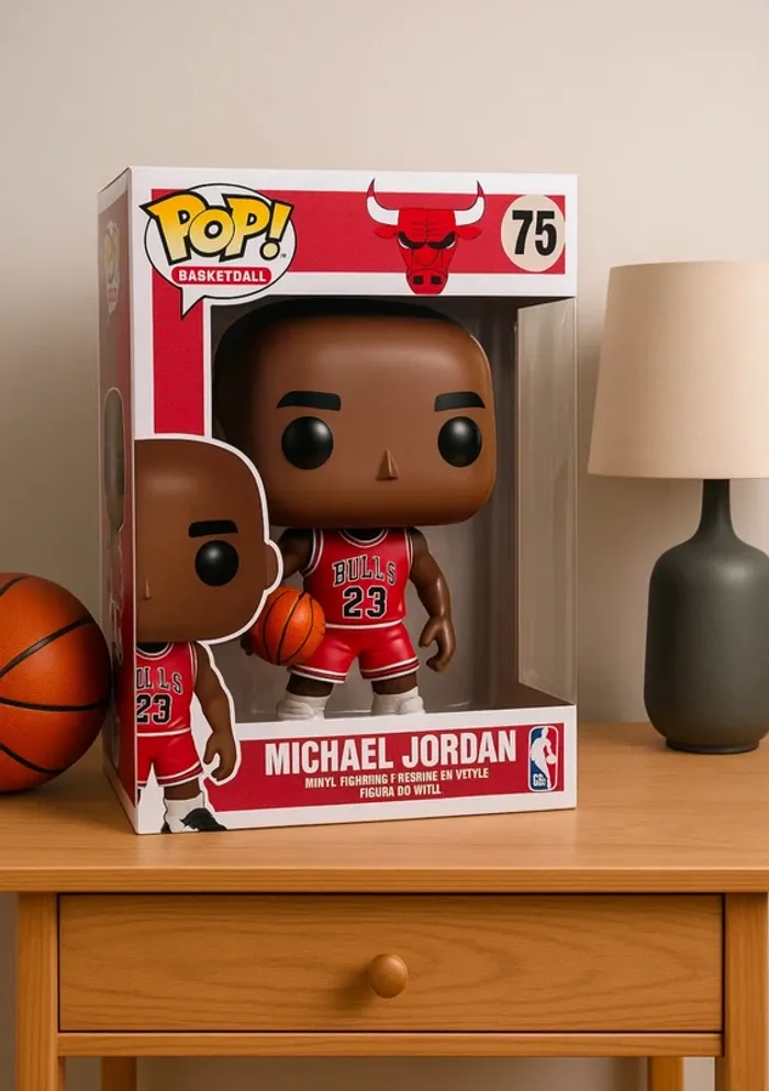 Figurine Funko Pop NBA Michael Jordan XL dans son emballage