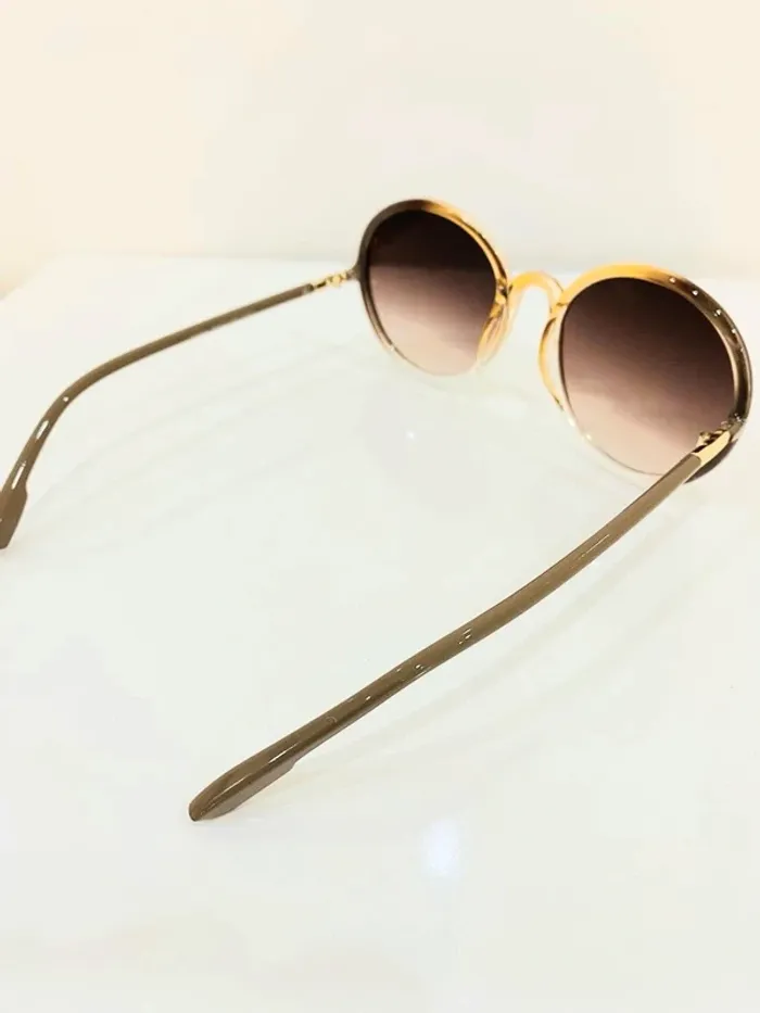 Lunette de soleil femme beige dégradés en abricot uvprotection catégorie 3 - photo numéro 6