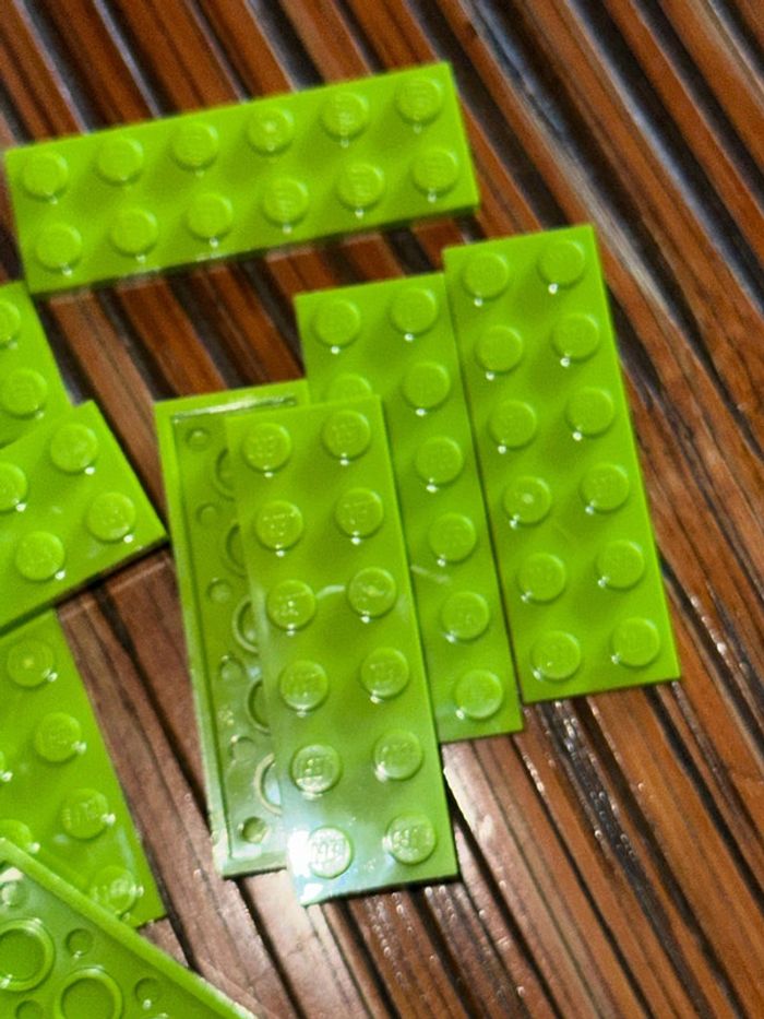 10 Lego plate 2x6 ref 3795 couleur Lime - photo numéro 3