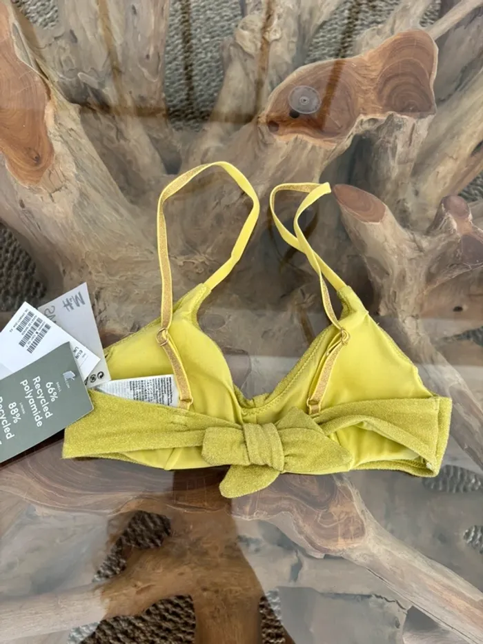 Haut de maillot de bain vert pailleté H&M - photo numéro 2