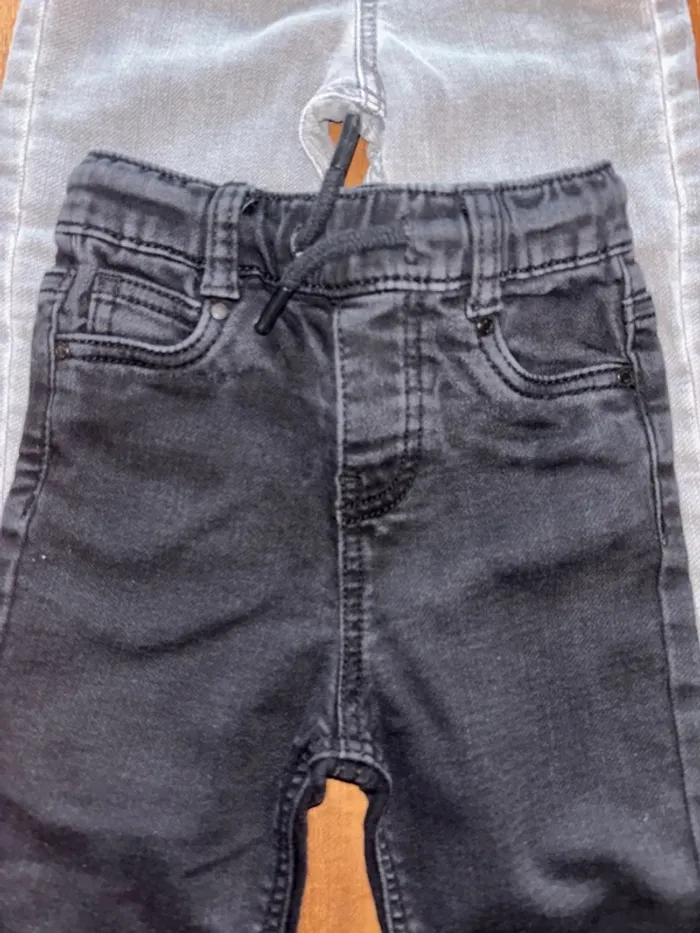 2 jeans taille élastique 18/24 mois mango - photo numéro 3