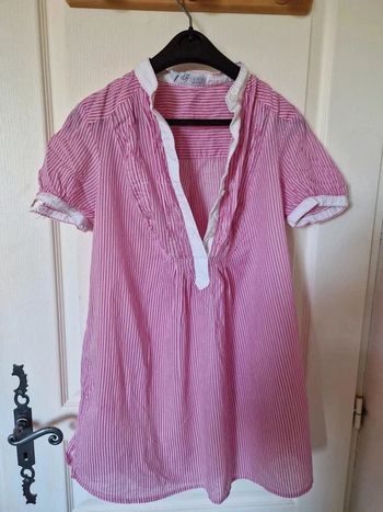 Tunique/Chemise rayée rose et blanche