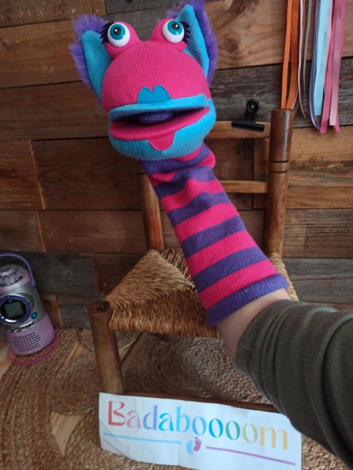 Peluche marionnette the puppet company tbe chaussette kitty - photo numéro 6