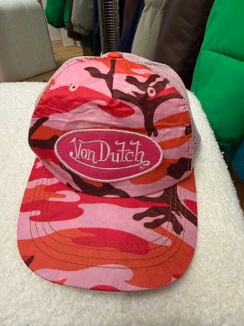 Casquette von dutch rose militaire