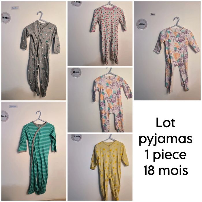 Lot 6 pyjamas léger 18 mois