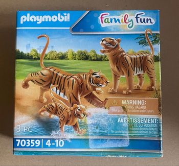 Playmobil Couple de Tigres avec bébé Multicolor 70359