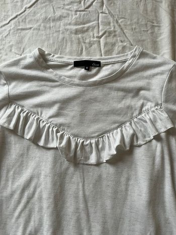 T-shirt volants blanc Etam