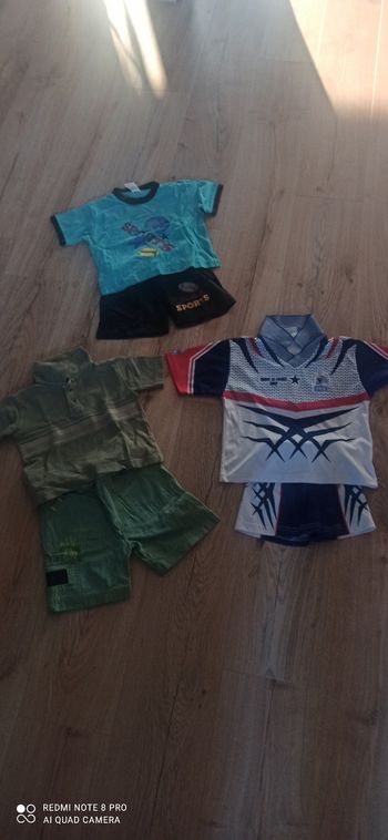 Lot de 3 ensembles ete 2 ans