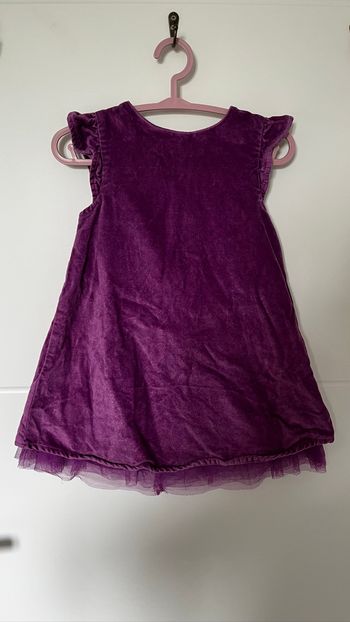 Robe velours et tulle violette