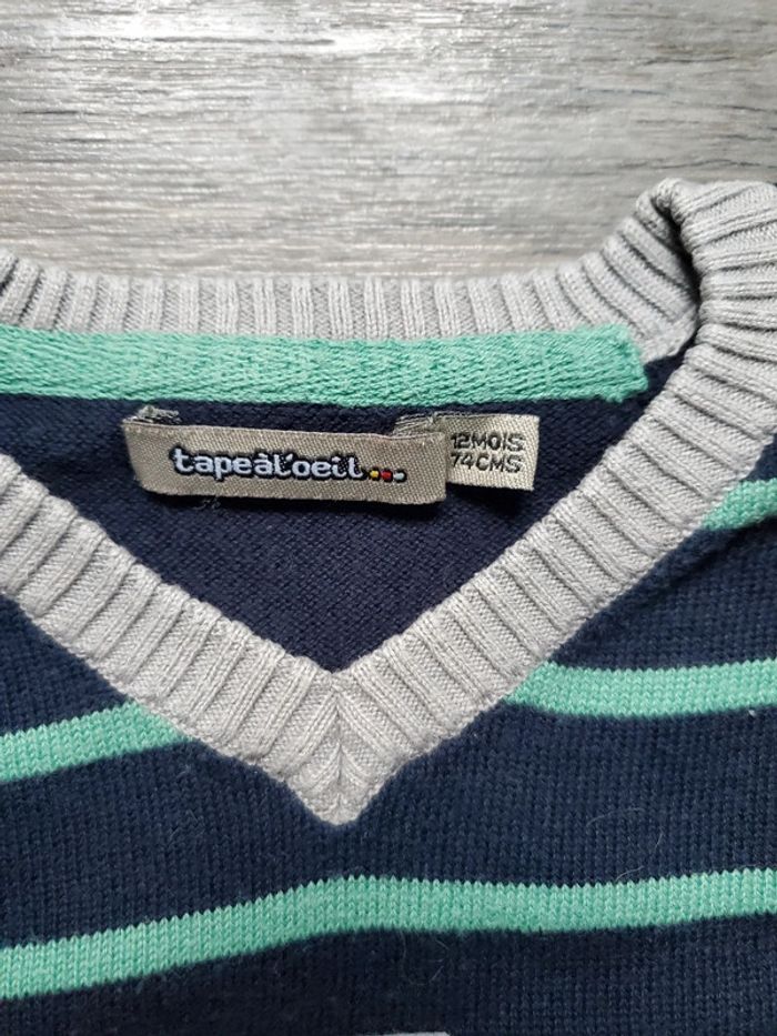 Pull fin taille 12 mois bon état TAO - photo numéro 2