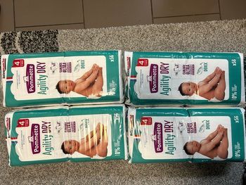 4 paquets de couches pommette t 4