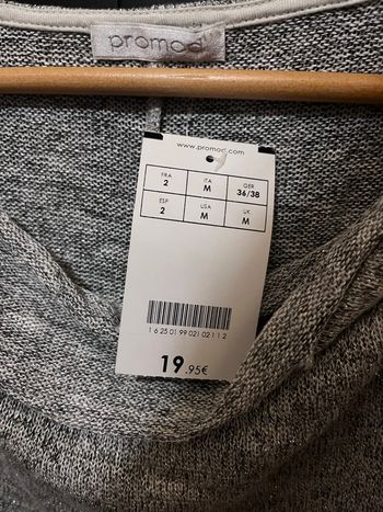 Top sans manches gris métallisé neuf avec etiquette - taille M