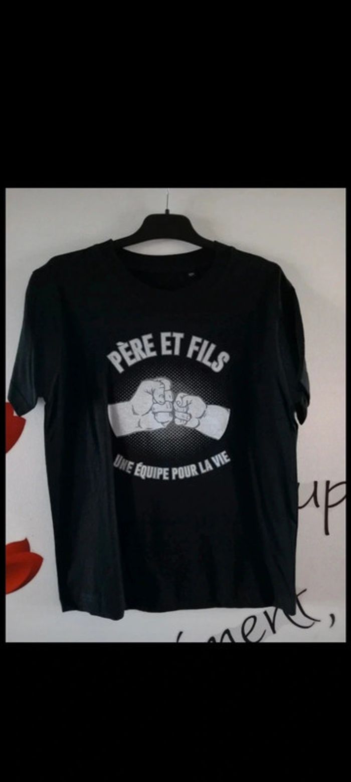 Tee shirt 10 ans père et fils