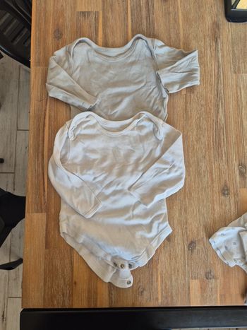 Lot de 2 bodies manches longues 12 mois