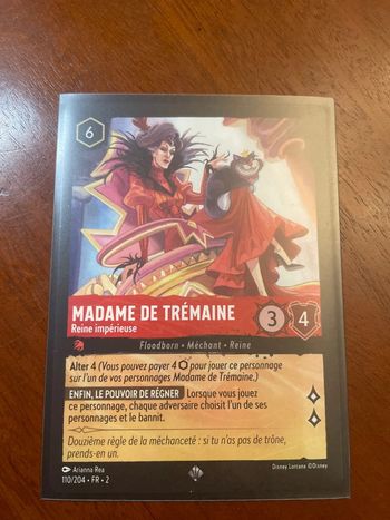 Carte Lorcana - Madame de trémaine : Reine impérieuse - 110/204 - FR - 2
