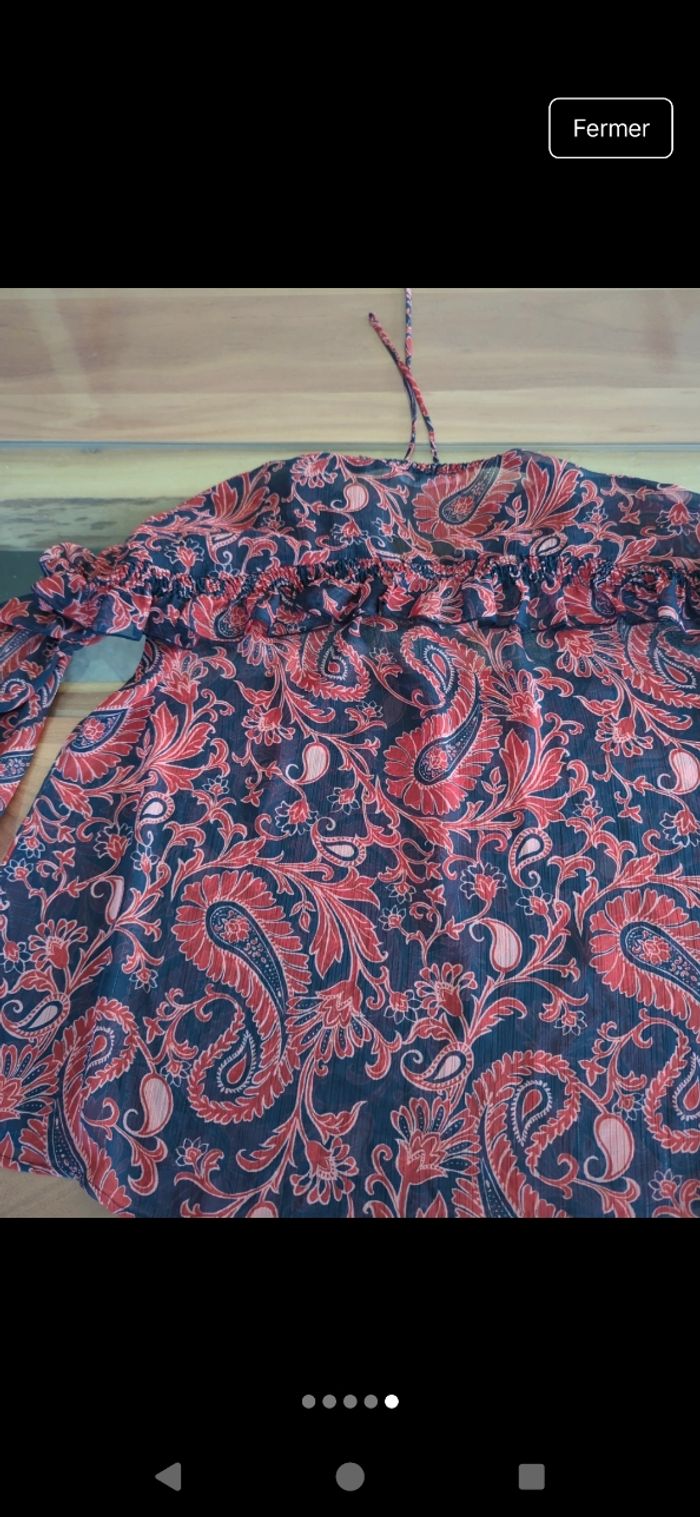 Blouse voilage Promod neuve taille 40 - photo numéro 5