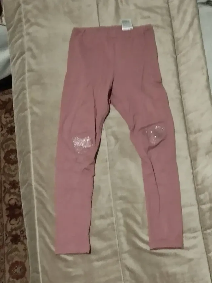 Legging H&M rose lila intérieur moutonné fille 10 ans - photo numéro 6