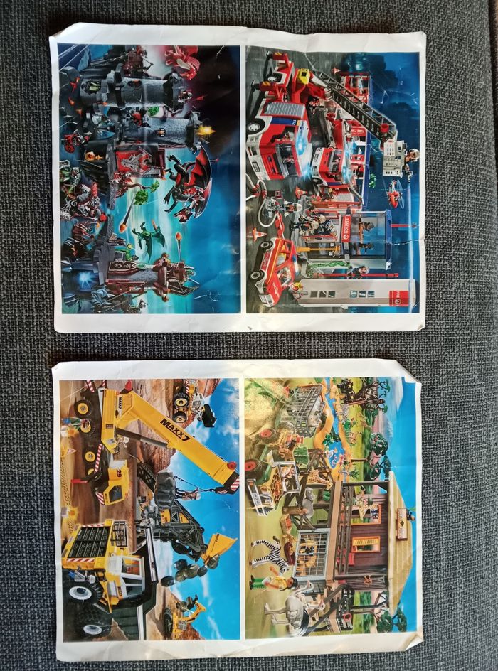 Puzzle Playmobil x4, chantier, chevalier, safari, pompier - photo numéro 3