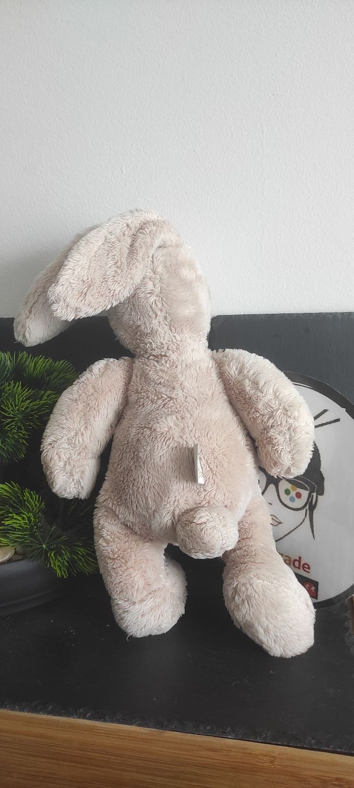 doudou peluche lapin beige marron moulin roty Pantin - photo numéro 2