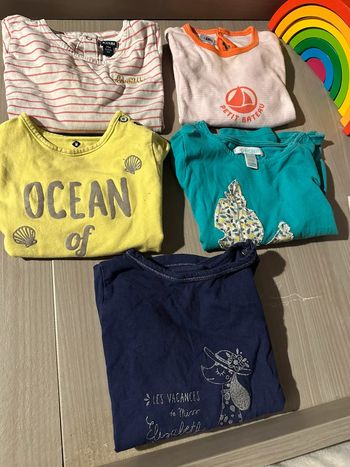 Lot tshirt manches longues