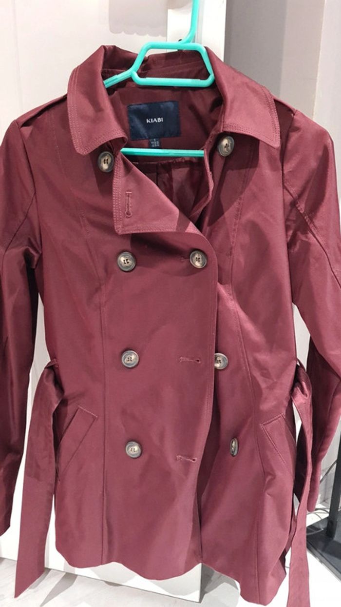Veste imperméable bordeaux