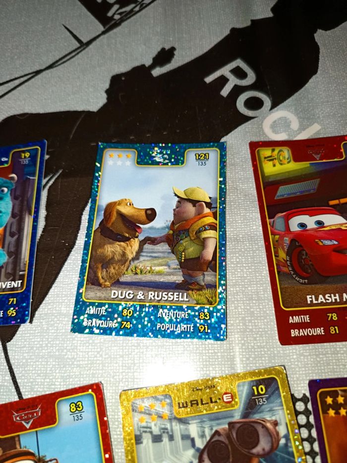 Lot de 9 Cartes brillantes à collectionner Auchan - Héros Disney Pixar - photo numéro 3