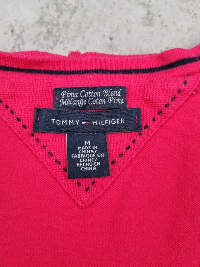 Pull col V Tommy Hilfiger fuchsia, M Femmes - photo numéro 5