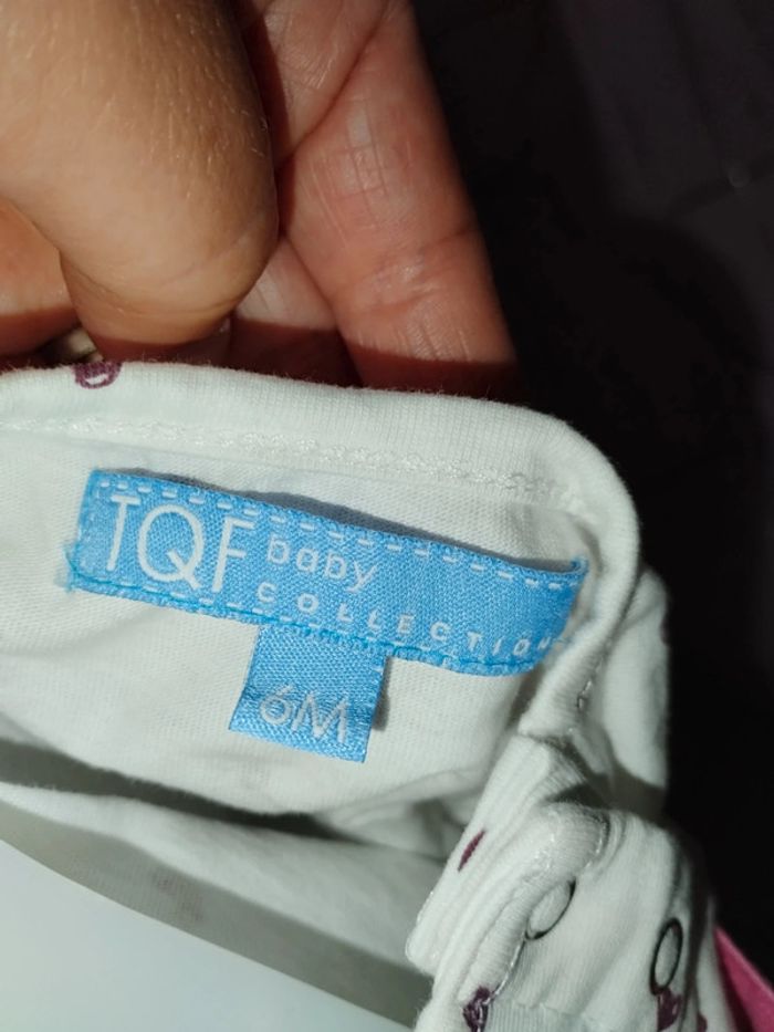 Robe avec tee shirt rose 6mois - photo numéro 2