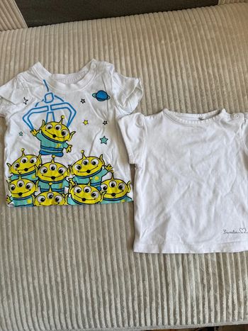 Lot de 2 t shirts manches courtes 6 mois