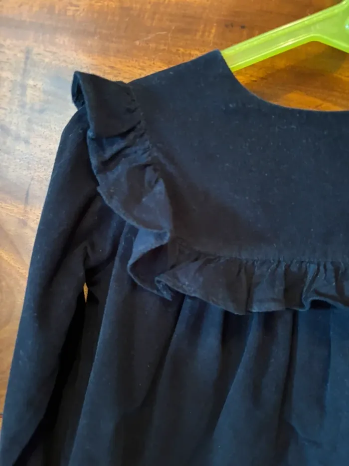 Robe velours bleu marine Jacadi 5 ans parfait état - photo numéro 2
