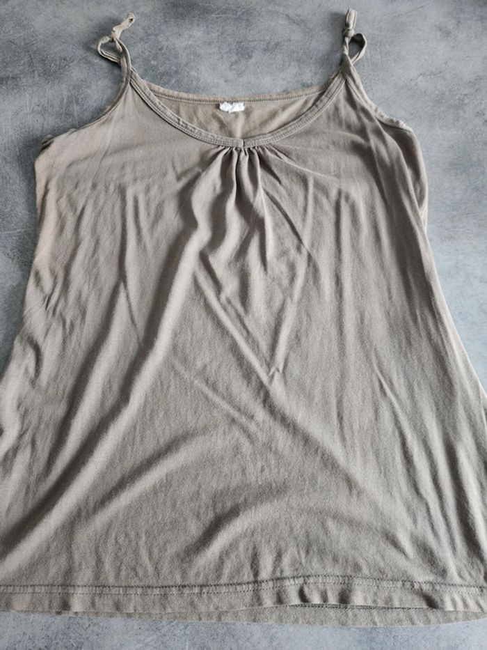 Débardeur à fines bretelles femme - Taille 42 / XL - Kaki - photo numéro 3