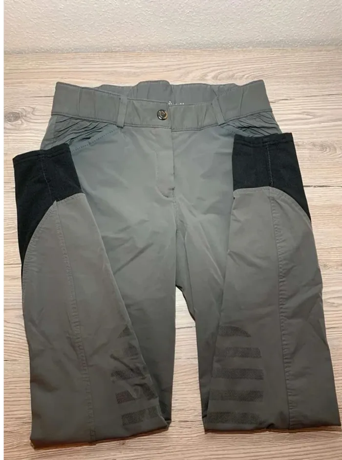 Pantalon d’équitation Equithème Josephine gris 38 - photo numéro 2