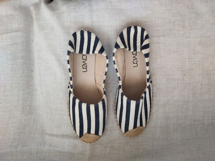 Espadrilles rayées artisanales pointure 39 neuves - photo numéro 2