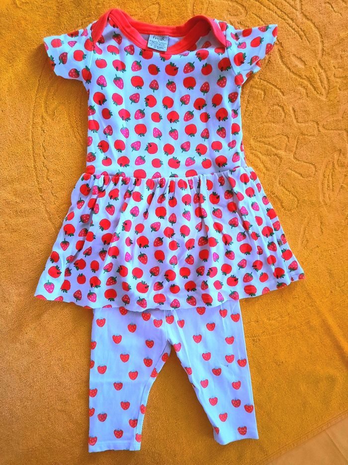 Ensemble été fraises (12-18M)